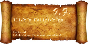 Illés Feliciána névjegykártya