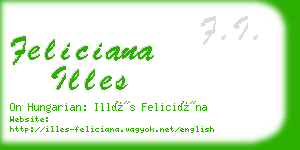 feliciana illes business card